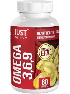 Omega 3 . 6 . 9 Supplement by Just Potent | Heart Health | Cholesterol | 25,000 IU Omega 3 . 6 . 9 Supplement by Just Potent | Heart Health | Cholesterol | 25,000 IU