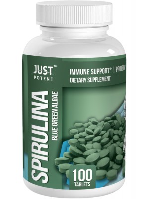 Natural Spirulina ( Blue Green Algae ) by Just Potent | 500mg Per Tablet