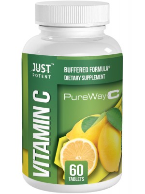 Vitamin C (Pureway C) Supplement by Just Potent Antioxidant | Immune System | Iron Absorption | 1000mg